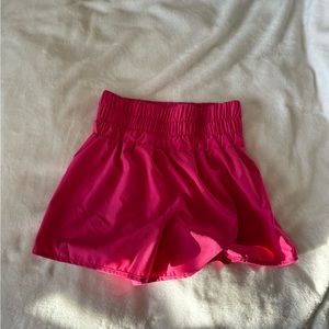 Hot pink high waisted athletic shorts